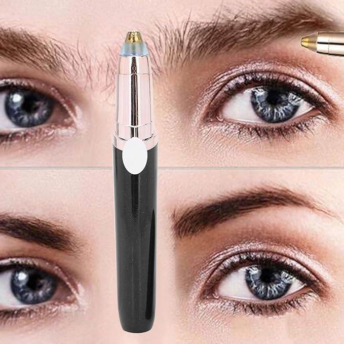 Horoper Eyebrow Facial Trimmer, Painless USB Eyebrow Trimmer Women Electric Face Eyebrow Hair Removal Machine, for Face Lip Chin (Black)