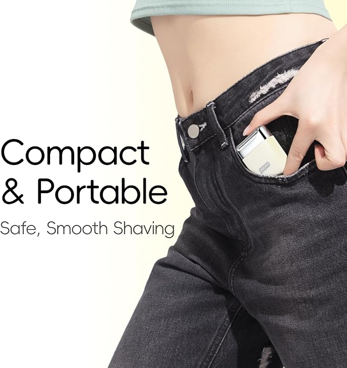 yoose Electric Razors for Women, IPX7 Alloy Body Bikini Trimmer for Women (USB-C, Trimmer Comb, Multi Shaving Modes), Portable Size, Porcelain White