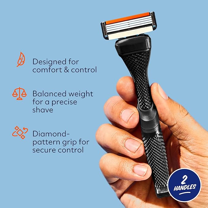 Dollar Shave Club | Razor Handle (2 Pack) Black | Replacement Razor Blade Handles