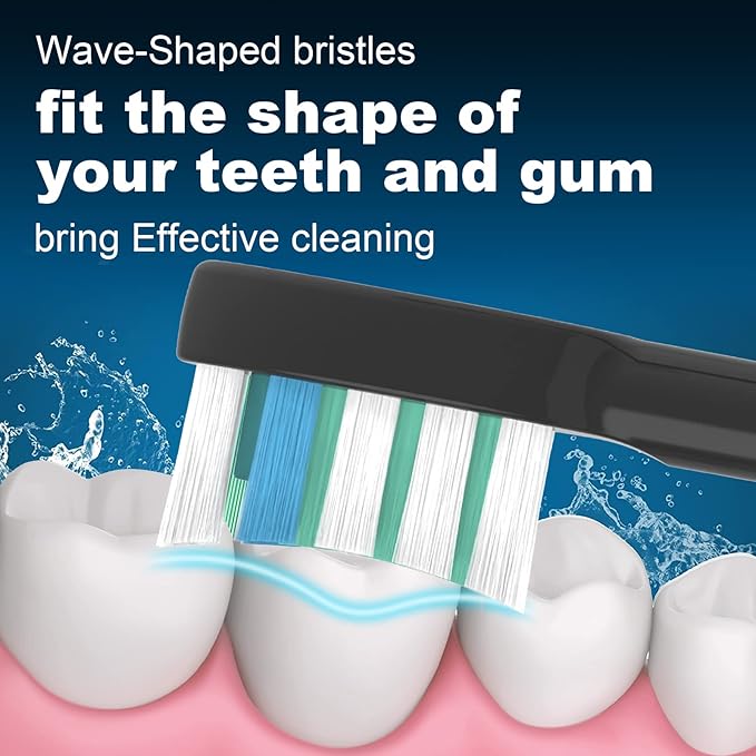 3 Pack Toothbrush Replacement Heads Compatible with WaterPik Sonic Fusion 2.0, FitMount Flossing Brush Head Fit for Water-Pic SF-01 SF-02 and 2.0 SF-03 SF-04