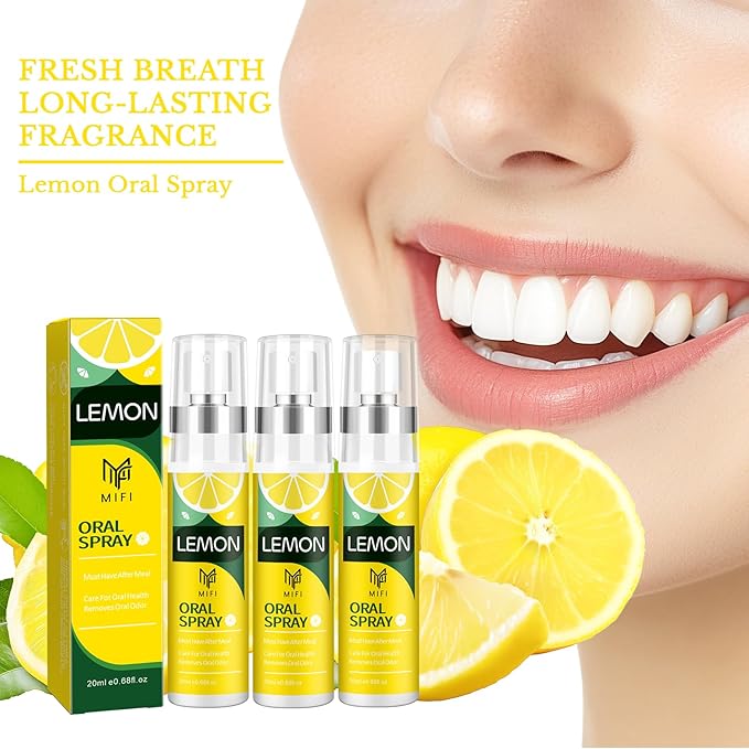 PEGO Oral Spray for Bad Breath,Dry Mouth Spray,Portable Mouth Spray,Fights Bad Breath,Removes Oral Odor,Sugar-Free Breath Fresheners,Long-Lasting Fresh Breath(Lemon Flavor*2Pack)