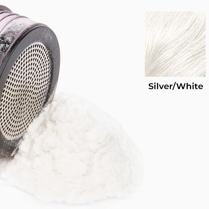 Caboki Hair Building Fiber, Hair Concealer Travel Size (8-14 Days Supply). Silver/White