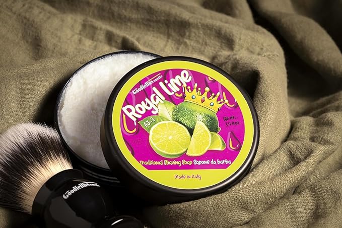 The Goodfellas' smile, ROYAL LIME Shave Soap, 3 in 1 Shampoo, and Aftershave Splash Bundle, Made in Italy
