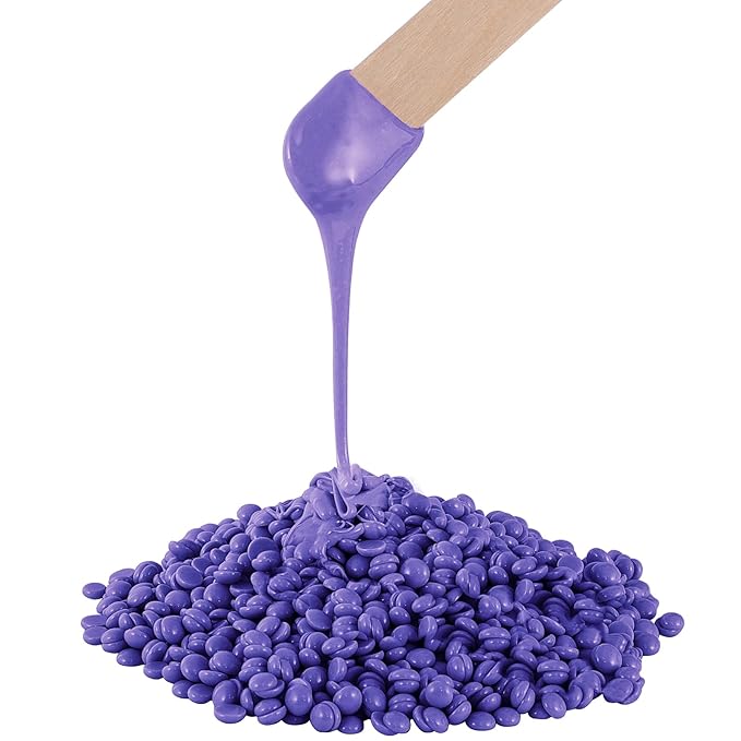 3.3lb Bulk Hard Wax Beads, Professional Waxing Bead for Brazilian, Bikini, Body, Face, Arms, Legs, Back, Chest, Coarse Hair Hair Removal, Scented Stripless Wax beans, 50 Wooden Sticks