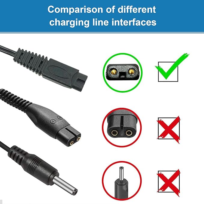 LinMei USB Shaver Charger for Microtouches Solo Electric Shaver Trimmer Original Replacement USB Charging Cable 31.5 in with 2 Cleaning Brush