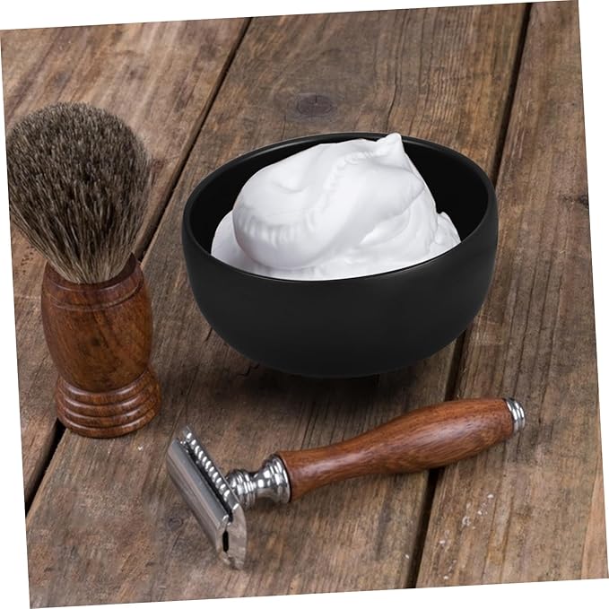 Zerodeko Stainless Steel Shaving Soap Bowl Lid Portable Shaving Accessory for Men Moisture Retaining Design Tool for Home and Travel