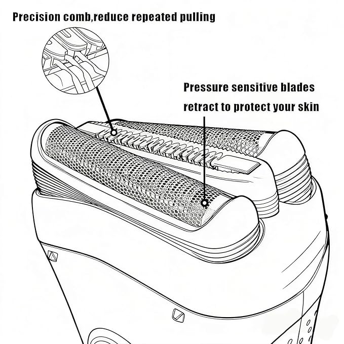 32B Replacement Shaver Head for Braun Series 3,Shaving Razor Head Suitable for Braun S3 3000s 3010s 3020s 3030s 3040s 3050cc 3070cc 3080s 3090cc 310s 320 330 340 350cc ect (2PCS)