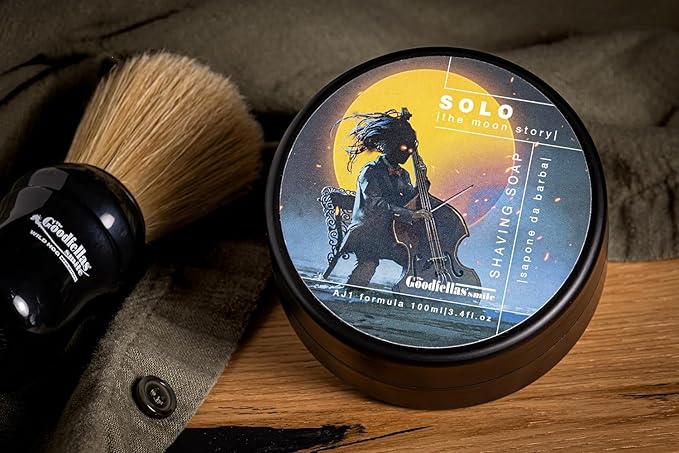 The Goodfellas' smile, SOLO (Sandalwood & Orange) Shave Soap and Afltershave Splash Bundle, Made in Italy