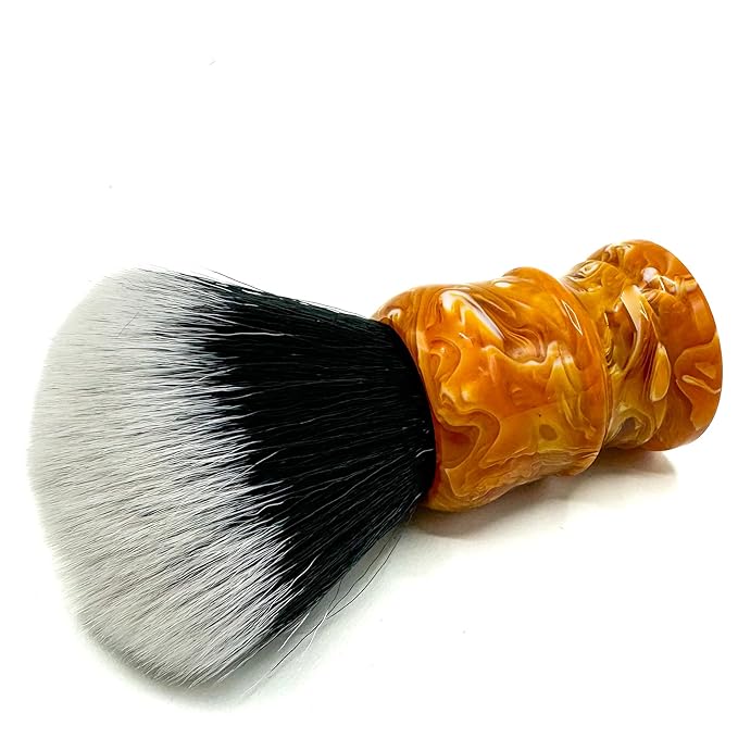 Parker “Solar Storm” Ultra‑Soft Synthetic Shaving Brush – 28 mm Tuxedo Knot – High‑Density for Superior Lathering + Acrylic Stand