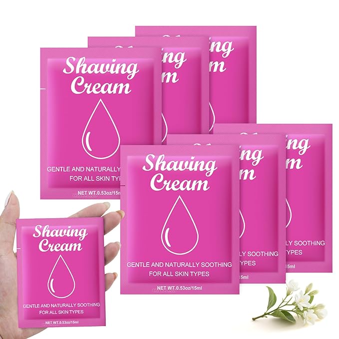 Womens Shaving Cream Bulk Travel,0.53oz Shave Gel for Women,Care Dry Skin Womens Shave Gel for Travel Guests (Jasmine,Pack of 50)