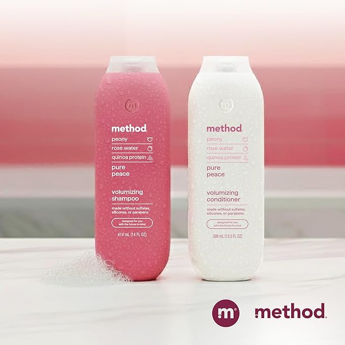Method Volumizing Conditioner, Pure Peace – for Thicker, Fuller Looking Hair and Safe for Color-Treated Hair – Sulfate-Free, Paraben-Free and Cruelty-Free – 13.5 oz, Pack of 3