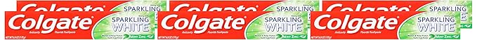 Colgate Sparkling White Whitening Toothpaste, Mint - 6 ounce (6 Pack)