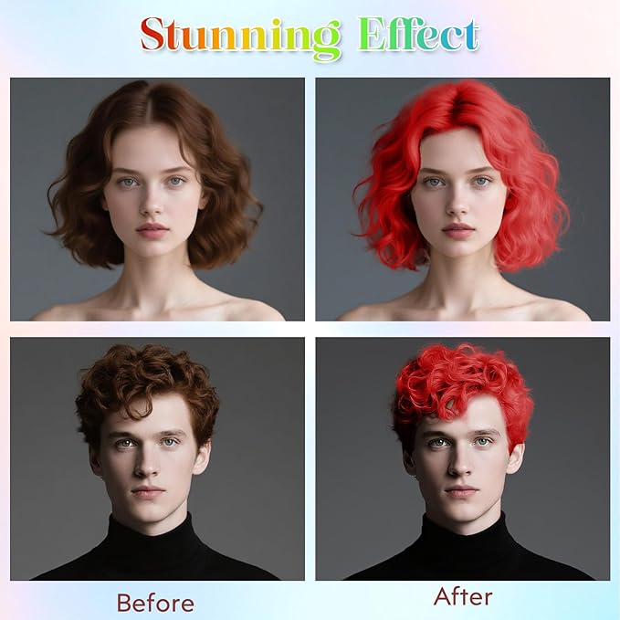 Red Hair Spray【Instant Color】【Skin Friendly】【Easy To Clean】【Large Capacity】Washable Hair Color Spray For Women/Men 4.06 oz，01 Red