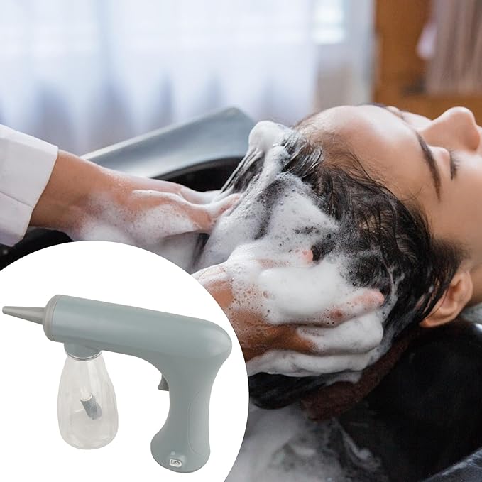 Foam Machine Professional Hot Lather Machine Cold and Hot Perm Convenient Reusable Lather Maker Charging for Salon Household, gray