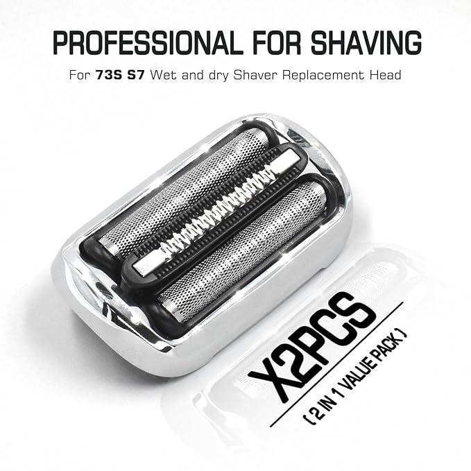 S7 73S 360 Replacement Head Foil & Cutters for Braun Series 7 Eletric Shavers, Compatible with Braun New Generation 7020s, 7025s, 7027 cs, 7071cc, 7075cc, 7085cc Razor