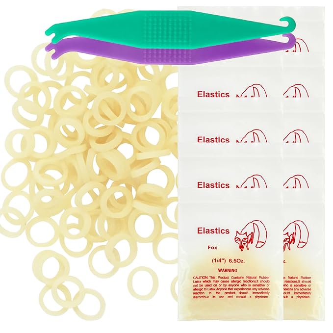 Orthodontic Rubber Bands for Braces 1/4'' Heavy 6.5 oz, 1000 Pcs Dental Intraoral Elastic Bands