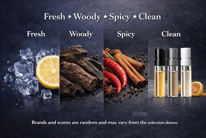 Men’s Cologne Sample Discovery Set – Top Designer High-End Luxury Fragrance Mini Vial Sampler | Random Assortment Travel Gift Pack for Husband, Dad, Boyfriend – Holiday & Party Gift (8 Pieces)