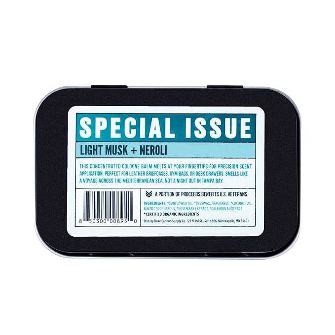 Duke Cannon Supply Co. Solid Cologne - Men's Concentrated Balm, 1.5 oz. (Light Musk + Neroli)