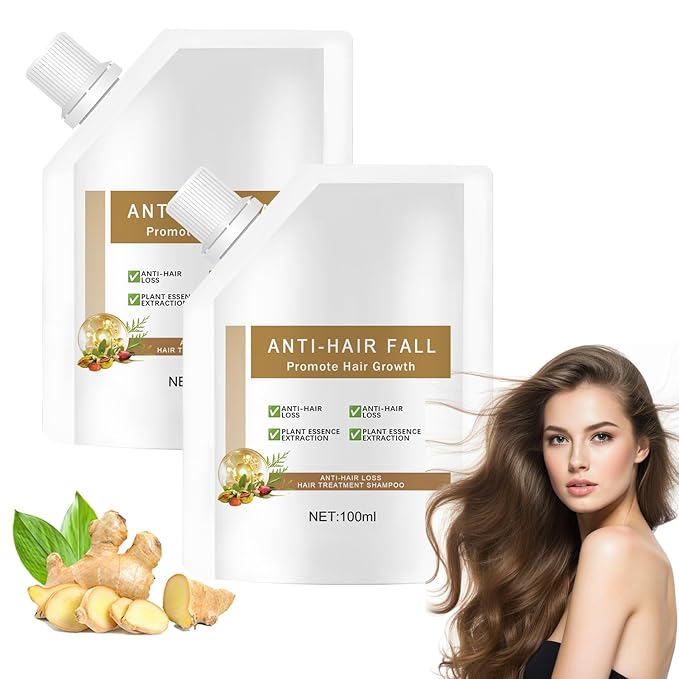 Anti-Hair Fall Hair Loss Shampoo, Anti Hair Loss Shampoo, Anti-Hair Fall Promote H air Growth Shampo o, Routine Shampo o for Women H air L oss, for All H air Types, 200ml (2pcs)