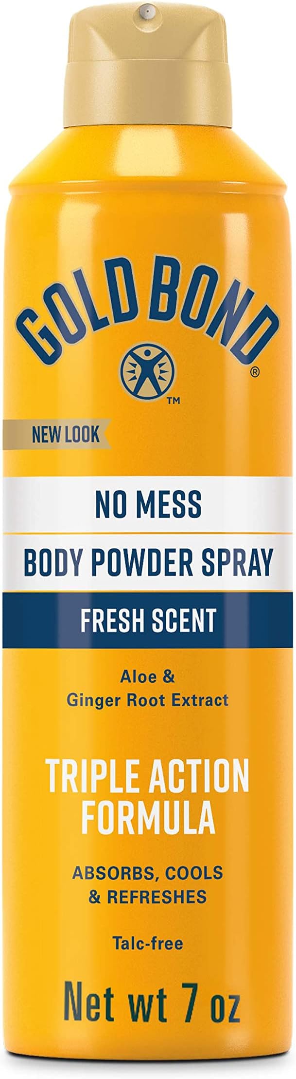 Gold Bond No Mess Talc-Free Body Powder Spray 7 oz. Fresh Scent and Gold Bond Men's Body Powder Spray 7 oz. Nightfall Scent Wetness Protection