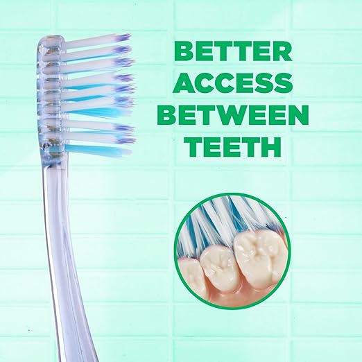 GUM Technique Deep Clean Toothbrush - Compact Head - Soft Toothbrushes for Adults with Sensitive Soft Bristles, 3 Count