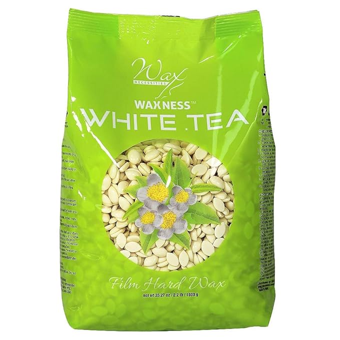 Waxness Wax Necessities Film Hard Wax Beads White Tea Cream 2.2 Pound