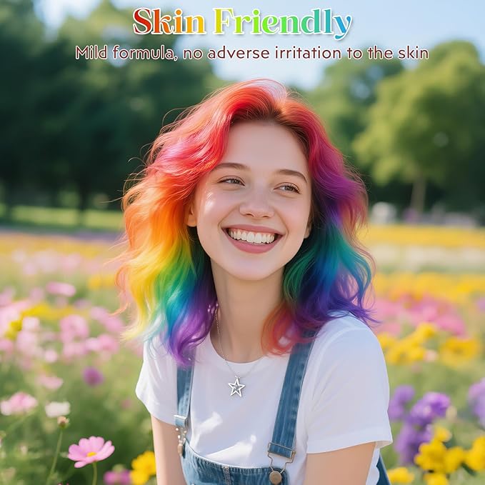 Blue Hair Spray【Instant Color】【Skin Friendly】【Easy To Clean】【Large Capacity】Washable Hair Color Spray For Women/Men 4.06 oz，07 Blue