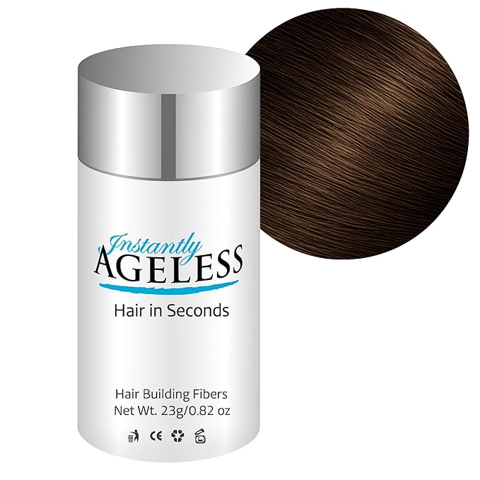 Instantly Ageless® Hair in Seconds™ Hair Building Fibers – Hair Thickening Fibers for Thinning Hair & Hair Loss for Fuller-Look - 0.83 oz (23g) - Medium Brown