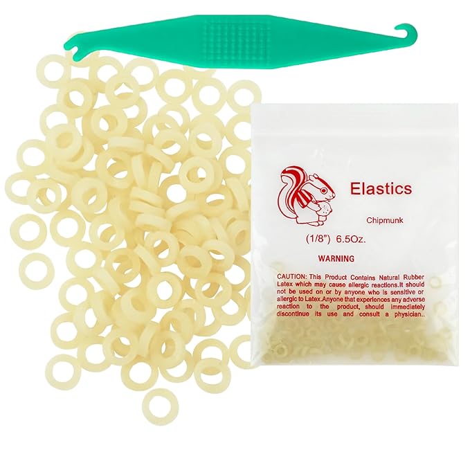 Orthodontic Rubber Bands for Braces 1/8'' Heavy 6.5 oz, 100 Pcs Dental Intraoral Elastic Bands