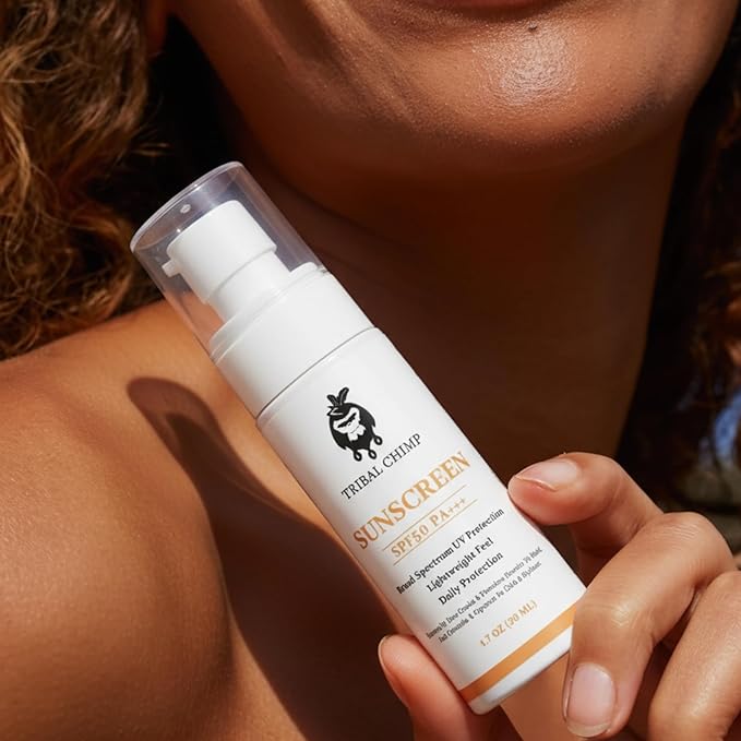 Tribal Chimp Sunscreen SPF 50 PA+++ | Face & Body, Broad Spectrum Sunblock, Invisible Mineral Sunscreen, Travel Size | For Women & Men | For Daily Use