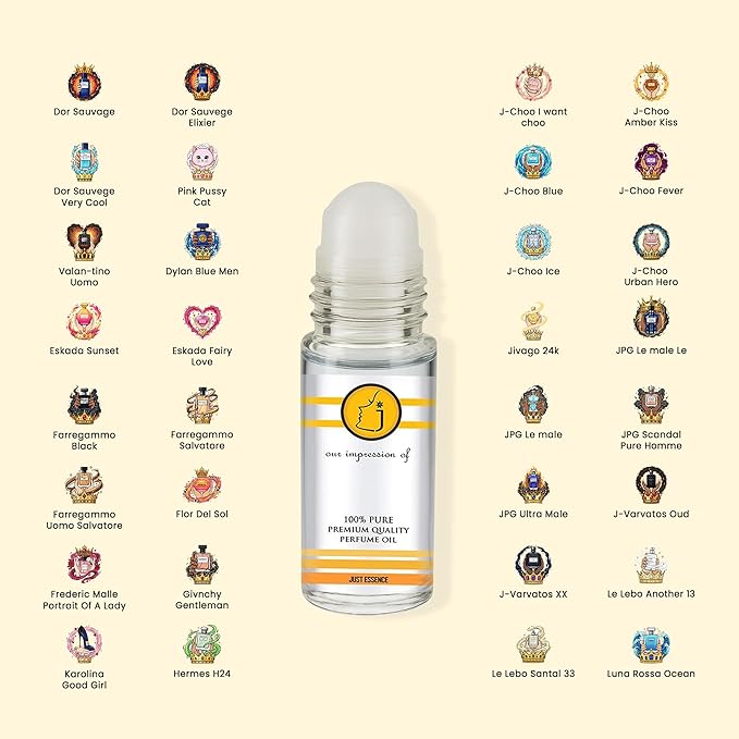 Chanal No. 1 L'eau Rouge Fregrance Perfume Oil | Roll On | Premium Quality Concentrated Fragrance | Pure Perfume & Cologne Oil for Personal Body Use | 1 Fl Oz