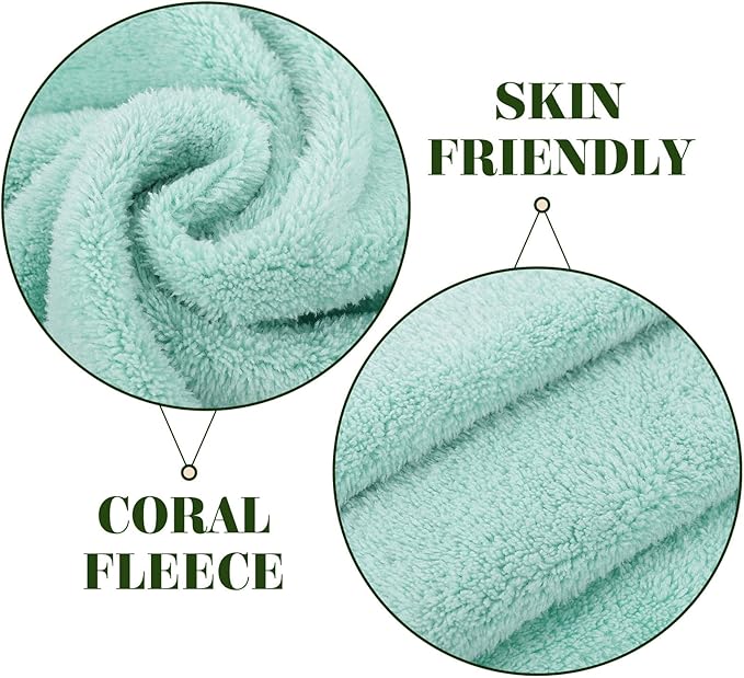 6Pcs Coral Fleece Face Wash Cloths Soft Reusable Makeup Remover Towels for Men and Women Skin-Friendly Highly Absorbent and Comfortable Facial Cleansing Squares
