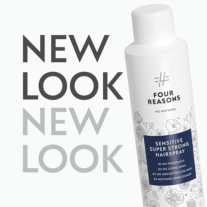No nothing Sensitive Super Strong Hairspray for Women, Unscented & Hypoallergenic Finishing Spray for Sensitive Scalp, Extra Strong Hold Hair Spray Women, Humidity & UV Protection, 7.5 oz