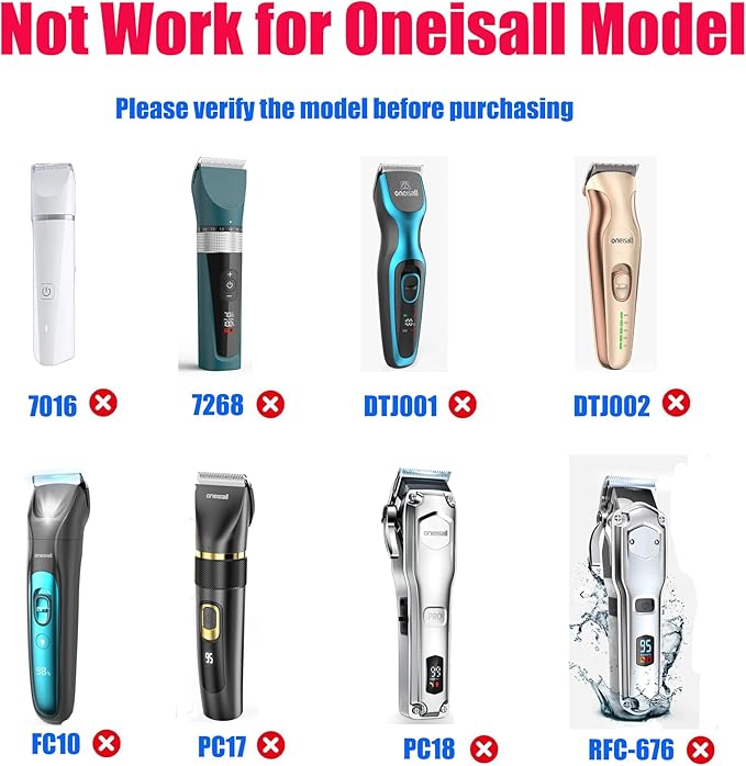 Replacement oneisall Dog Clippers Charger Charging Cord Compatible with oneisall P2, 26225202-003DE, C61, X2N5, X2, K52NTS, N6, A11 Cat Hair Trimmer Charger Cord Dog Grooming Kit