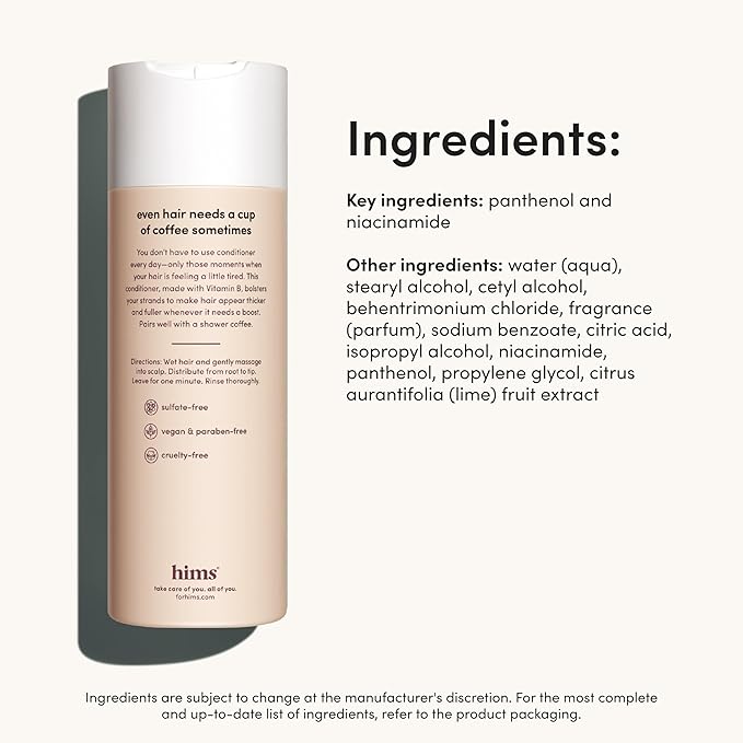 hims Thick Fix Thickening Conditioner - Made with Panthenol & Niacinamide - Lightweight, Moisturizing Conditioner - Paraben-Free, Sulfate-Free, Vegan - Eucalyptus Grove Scent - 6.4 Fl Oz, 2 Pack
