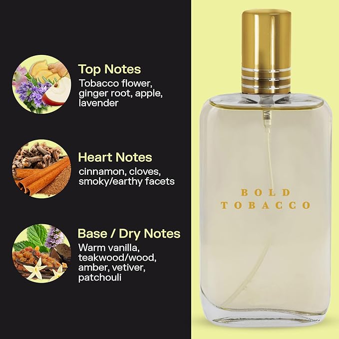 PB ParfumsBelcam Bold Tobacco Eau De Toilette Spray, Our Version of Tobacco Vanille, 3.4 fl.oz.