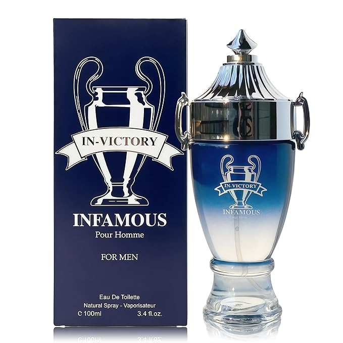Men’s Cologne Victory Infamous Original Natural Spray Eau De Toilette,Long-Lasting Scent Perfume for Men Elegant Bottle - Great Holiday Gift, 3.4 Fl Oz/100 Ml