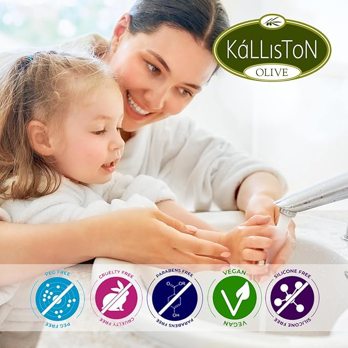 Kalliston, Rose Soap with Pumice Stone, Olive Oil soap, gentle exfoliation and moisturizing, made in Greece, Pack of 4