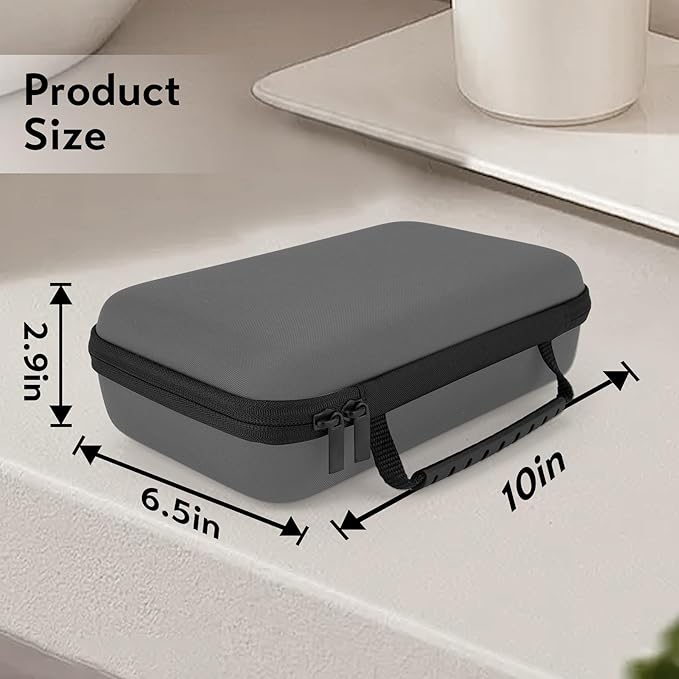 Water Flosser Travel Case, Portable Oral Irrigator Organizer, Sturdy Carrying Storage Holder for Flosser, Electric Toothbrush, Toothpaste and Irrigator Accessories (Case Only) - Grey