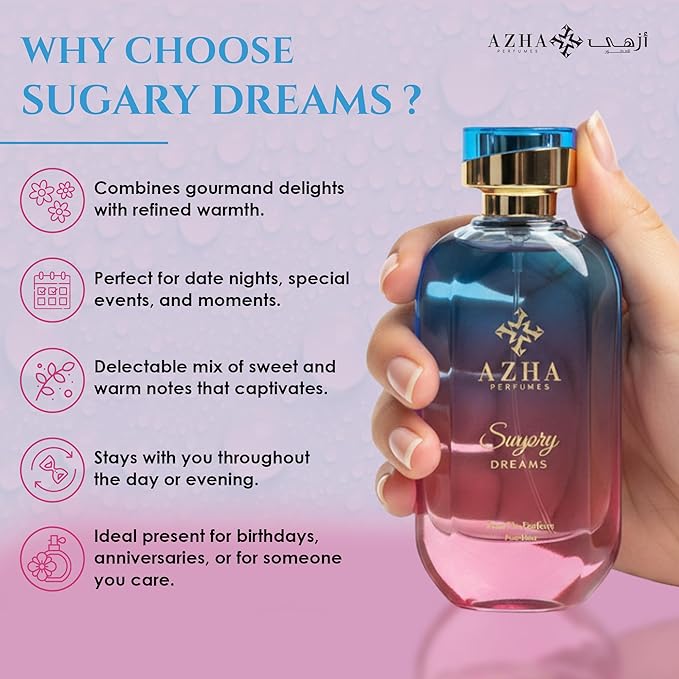 Sugary Dreams Eau de Parfum for Women, Sweet Spiced Gourmand Perfume Spray with Toffee, Chocolate, Tonka Bean, Vanilla & Musk, Long Lasting Women's Fragrance, Butterfly Nebula, 3.4 Fl Oz
