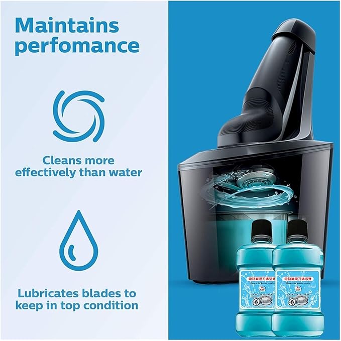 250ML Electric Shaver Cleaning Liquid Compatible with Philips HQ200 JC301 JC302,Compatible with Braun CCR4 Change Cleaning Solution (2 Bottles)
