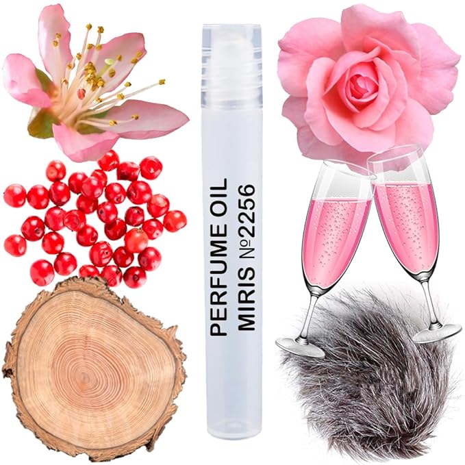 MIRIS No. 2256, Inspired by 212 Vip Rose, Long-Lasting Perfume Oil for Women Roll-On, Rollerball 0.34 Fl Oz / 10 ml