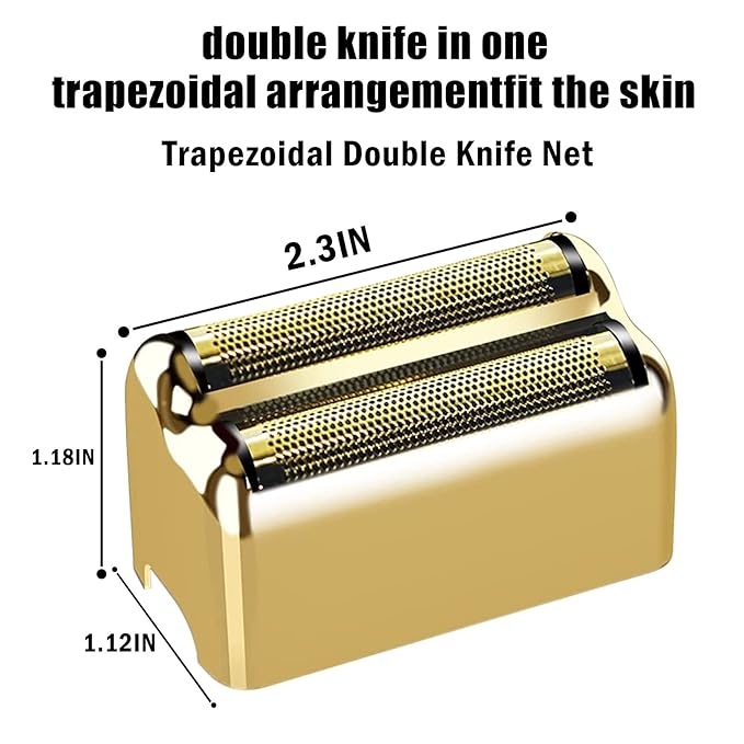 Gold Shaver Head for BaBylissPRO Barberology Double FXFS2G (1 Count, 1 Blade, Male, Adult Men)
