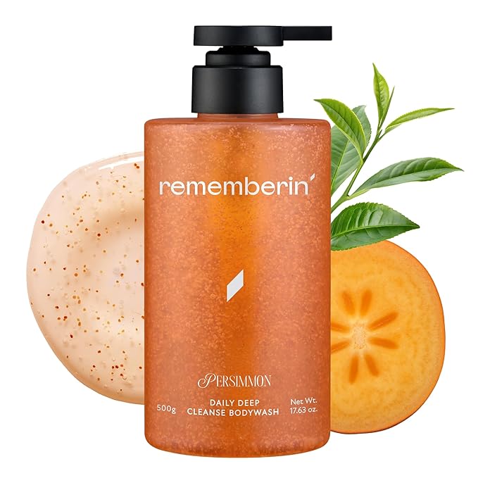 Body Wash for Aging Body Odor & Nonenal – Korean Fermented Persimmon Extract, Reduces Body Odor up to 92.3%, CICA & Ceramide for Sensitive Skin, Sulfate-Free (17.6 oz / 500g)