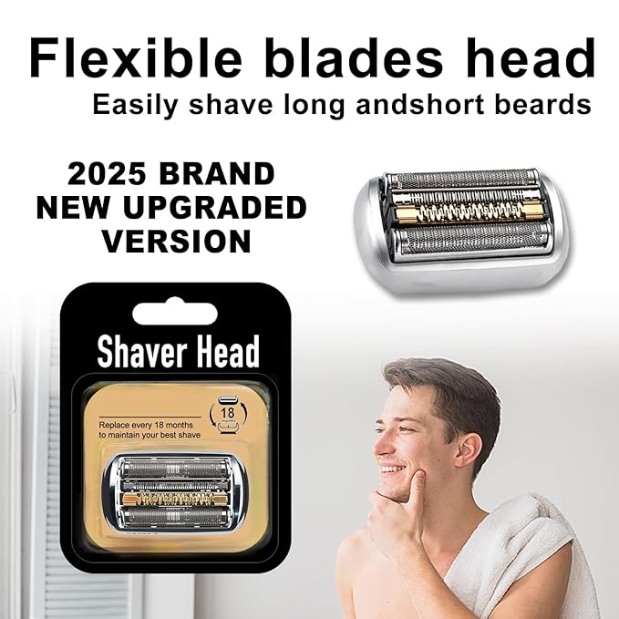 Series 9 92M Electric Replacement Shaver Head Accessories Shaver Compatible with Braun Series 9 Electric Razors 9290cc, 9291cc, 9370cc, 9293s, 9385cc, 9390cc, 9330s, 9296cc (Upgraded ver.)