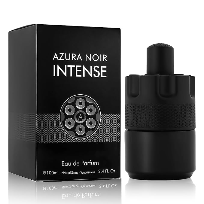 Azura Noir Intense Men's Eau de Parfum 3.4 fl oz Premium Cologne Collection Cardamom & Bourbon Vanilla Scent Gift Long Lasting Vegan Fragrance Spray