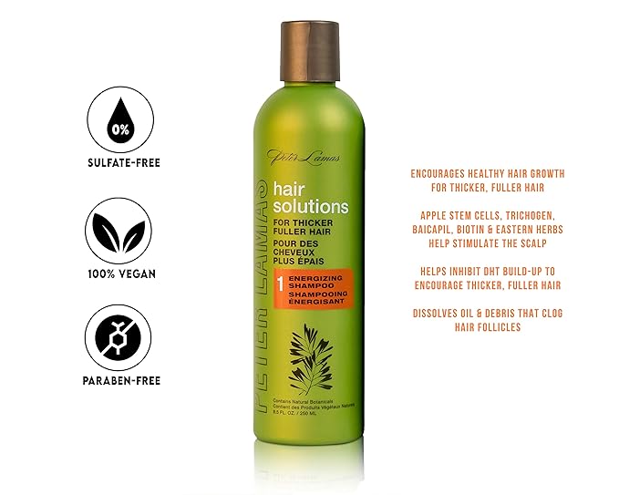 Peter Lamas Biotin Shampoo for Men & Women, DHT Blocker Shampoo, Promotes Hair Growth for Thicker and Fuller Hair, Complete Dry Scalp Treatment with Peppermint Oil for Daily Hair Care