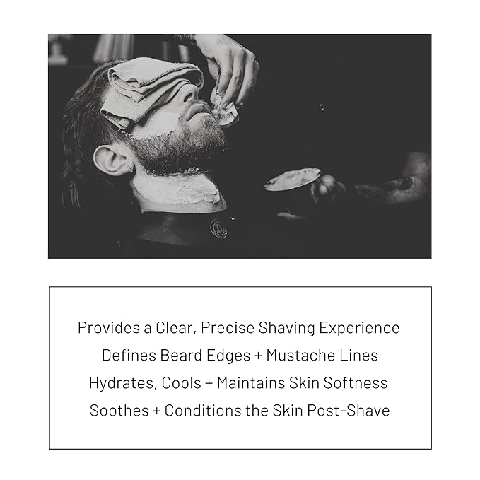 DEPOT No. 406 Transparent Shave Gel | Precision Shaving Gel for Beard, Mustache & Hairline | Clear Formula with Aloe, Menthol & Botanical Extracts | For Razor & Electric Shaver | 3.3 fl.oz.
