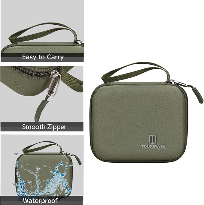Tourmate Hard Storage Case for MANSPOT Groin Hair Trimmer,Travel Box for Electric Ball Trimmer Pubic Trimmer Shaver(Case Only) (Army Green)