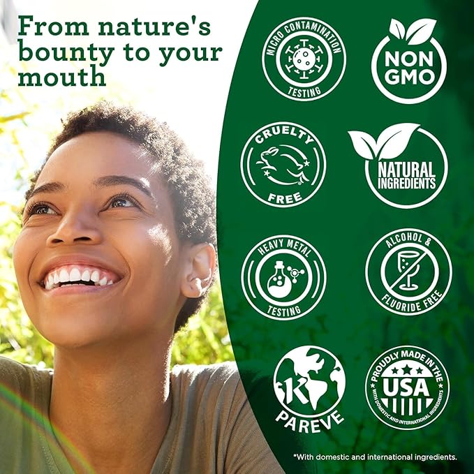 GuruNanda Starter Pulling Oil Mouthwash for Natural Teeth Whitening, Coconut and Peppermint Oil for Fresh Breath & Happy Gums, Alcohol-Free, 8 Oz (Pack of 2)